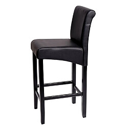 Avis Mendler Tabouret de bar HWC-C33, tabouret de comptoir, bois ~ noir mat, pieds foncés, similicuir