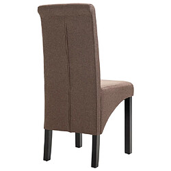 Acheter vidaXL Chaises à manger lot de 2 marron tissu