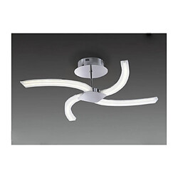 Luminaire Center Semi Plafonnier On 20W LED 3000K, 2000lm, chrome poli/acrylique givré