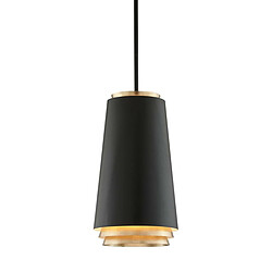 TROY LIGHTING Suspensions Fahrenheit 3x40W E27 Noir Or