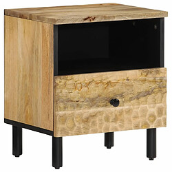 Maison Chic Table de chevet, Table de Nuit, Meuble de Rangement 40x33x46 cm Bois de manguier solide