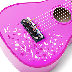 Tidlo Guitare rose en bois pour enfants