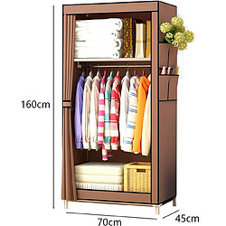 Avis Dressing en tissu avec poches latérales Nyana Home 160x70x45 cm Marron