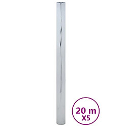 vidaXL Films solaires 5 pcs effet réfléchissant statique argenté PVC