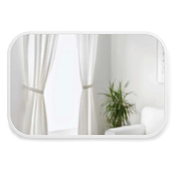 Acheter Umbra Miroir rectangulaire rebord caoutchouc 61 x 91 cm Hub blanc.