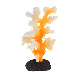 reptile terrarium Ornements de corail rougeoyant pour décorations d'aquarium d'aquarium jaune