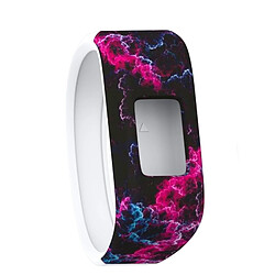 Wewoo Bracelet pour montre connectée Dragonne sport en silicone avec Motif foudre rouge Garmin Vivofit JRtaille grande