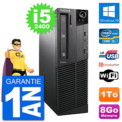 PC Lenovo M91p SFF Intel i5-2400 RAM 8Go Disque Dur 1To Windows 10 Wifi - Occasion