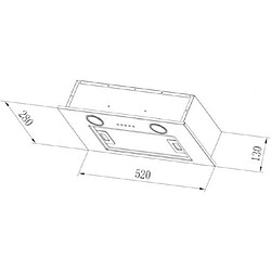 Hotte standard Candy CBG625/1X 207 m3/h Argent