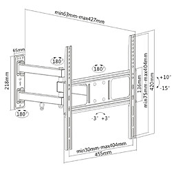 Link Accessori LKBR01 support pour téléviseur 139,7 cm (55') Noir 