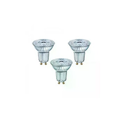 Lot de 3 Spots LED GU10 PAR16 36° 4,3W 350lm (50W) - Blanc Chaud