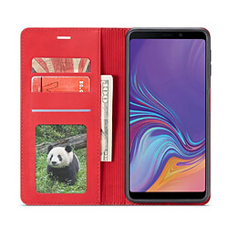 Etui en PU rouge pour votre Samsung Galaxy A7 (2018)