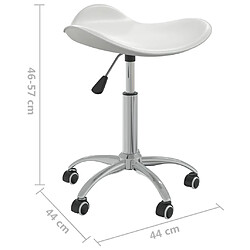 vidaXL Chaise pivotante de salle à manger Blanc Similicuir pas cher