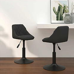 Maison Chic Lot de 2 Chaises de Salle à Manger | Chaises pivotantes de salle à manger,Fauteuil Noir Velours -GKD30390