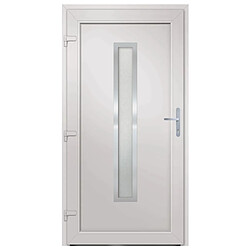 Avis vidaXL Porte d'entrée anthracite 108x200 cm PVC