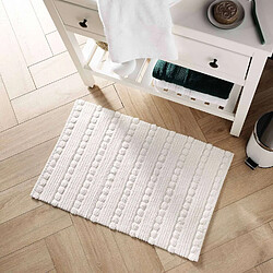 Douceur D'Interieur Tapis de bain Calabasa en coton tufté - 50 x 80 cm - Blanc