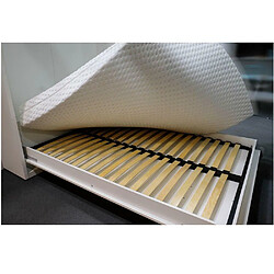 Avis Inside 75 Armoire lit escamotable SMART-V2 blanc mat façade Gloss blanc brillant 140*200 cm