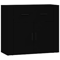 vidaXL Buffet Noir 80x33x70 cm Bois d'ingénierie