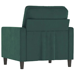 Acheter vidaXL Fauteuil Vert foncé 60 cm Velours