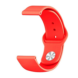 Wewoo Bracelet pour montre connectée en silicone monochrome appliquer Samsung Galaxy Watch Active 22mm rouge