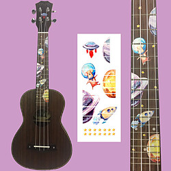 Ukulélé Touche Frette Conseil Autocollant Decal Incrusté Pour 4 Cordes Guitare Space décalque d'ukulélé Uke