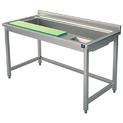 Mastro Table Inox pour Préparation Légumes Planche à Découper et Bac - Virtus 