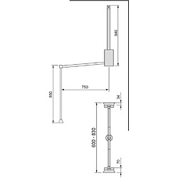 Acheter Emuca Penderie rabattable chromée pour armoire Hang Largeur réglable de 60 à 83 cm.