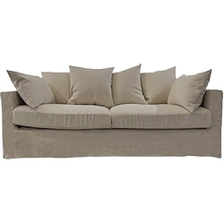 UB DESIGN SALON Salon tissu Boheme 4 places 197cm - coloris taupe 