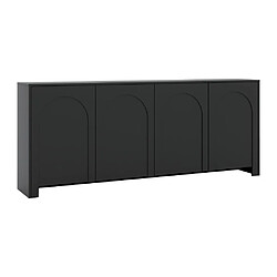 Avis Vente-Unique Buffet avec 4 portes en MDF - Noir - DELANYA