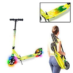 Ataa Trottinette pliable avec roues lumineuses LIME