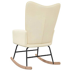 Acheter Maison Chic Chaise à bascule | Fauteuil Relax, design moderne Crème Tissu -GKD28485