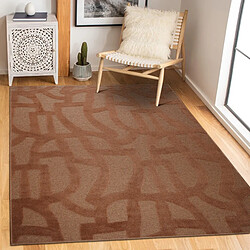 Thedecofactory ECOSSA - Tapis graphique motifs en relief terra cotta 160x230