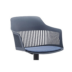 Concept Usine Chaise design avec accoudoirs bleu foncé ANAIS