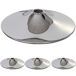 Mendler 4x plateau de sol pour tabouret de bar / chaise pivotante / chaise de salle à manger, chrome ~ Ø 45cm 