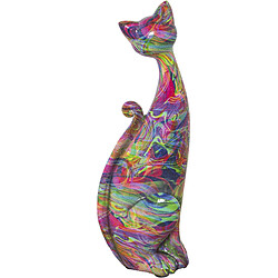 Figurine Décorative Alexandra House Living Acrylique Plastique Mélamine Chat 10 x 10 x 30 cm