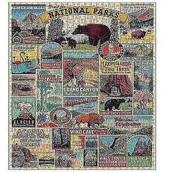 Universal Puzzle de décompression puzzles éducatifs jouets, symboles de parc national puzzle 1000 pièces