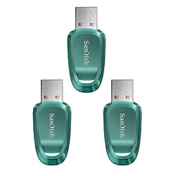 3PCS Clé USB SanDisk Ultra Eco™ lecteur USB flash 64 Go USB Type-A USB 3.2 jusqu'à 100Mb/s (LOT de 3)