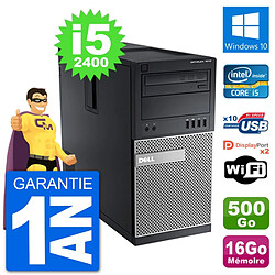 PC Tour Dell 7010 Intel Core i5-2400 RAM 16Go Disque Dur 500Go Windows 10 Wifi · Occasion 