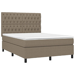 Avis Sommier à lattes,Cadre à lattes de lit et matelas et LED pour Adulte Taupe 140x190cm Tissu -MN74380