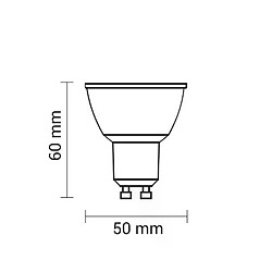 Avis Optonica Spot LED GU10 6W Argent équivalent à 50W - Blanc Chaud 2700K