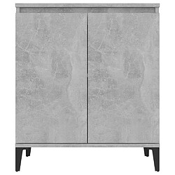 Maison Chic Buffet,Meuble de Rangement,commode pour salon,Cuisine Gris béton 60x35x70 cm Aggloméré -MN56600 pas cher