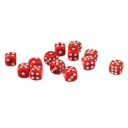 50x 12mm Opaque D6 Six Sided Spot Dice Set Pour Dice Games Du0026D RPG Red