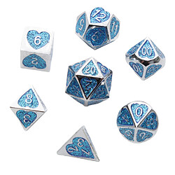 Acheter 7 Pièces Métal Polyèdre Dés D4 D6 D8 D10 D12 D20 Jeu De Rôle Jeu I