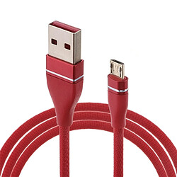 Wewoo Câble rouge pour Galaxy, Huawei, Xiaomi, LG, HTC et autres téléphones intelligents Nylon Weave Style USB vers Micro USB de charge de synchronisation de données, longueur de câble: 1 m,