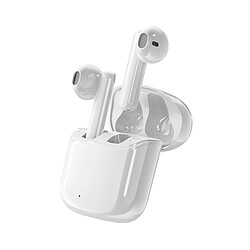 Écouteurs Bluetooth Sans fil Écouteurs Casque Gamer avec Oreillettes Micro Pour Xiaomi Huawei Iphone Samsung-Blanc