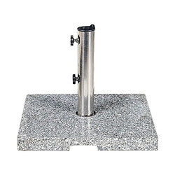 Beliani Pied de parasol carré en granit 45 x 45 cm gris CEGGIA