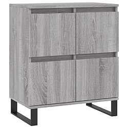 Maison Chic Ensemble de 2 Buffets,commode,console pour rangement sonoma gris bois d'ingénierie -MN95086 pas cher