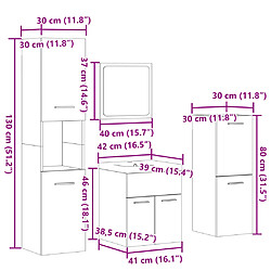 vidaXL Ensemble de meubles de salle de bain 5 pcs chêne sonoma pas cher