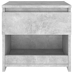 Acheter Maison Chic Table de chevet,Table de nuit,Table d'appoint pour salon Gris béton 40x30x39 cm Aggloméré -MN94565