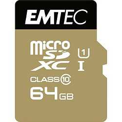 Emtec microSDXC 64GB Class10 Gold+ mémoire flash